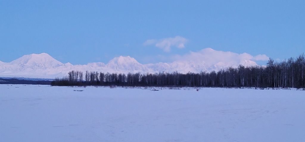 Frozen Susitna river