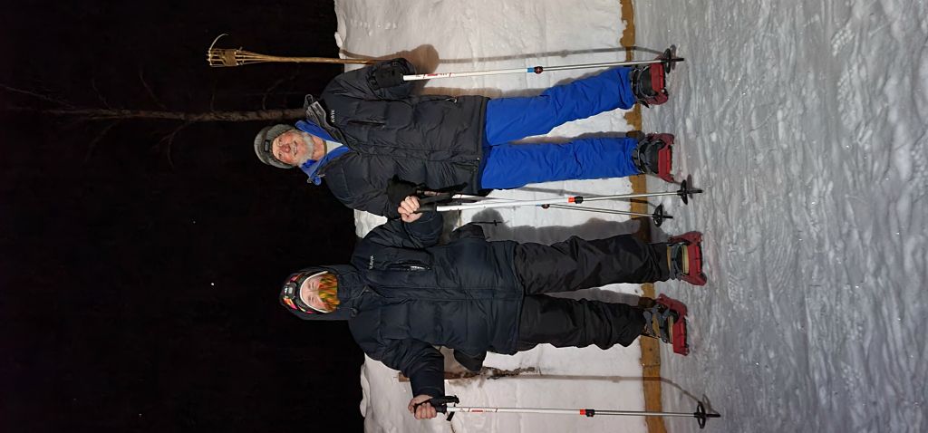 Snow shoeing in -17F temps