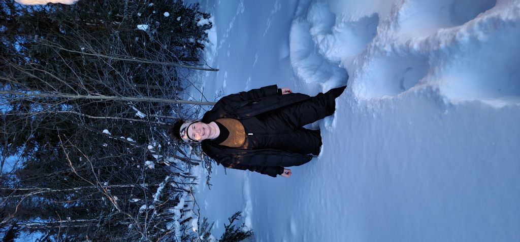 Deep snow at the Arctic Circle